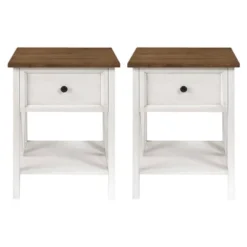 Set Of 2 Farmhouse Single Drawer V Frame Nightstands - Saracina Home 27 Set Of 2 Farmhouse Single Drawer V Frame Nightstands - Saracina Home -Furni Style Shop GUEST 50285f74 c096 4646 942b 6ccbf5d3dde3