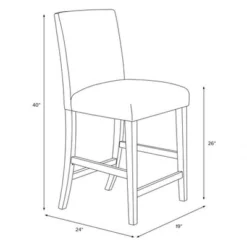 25" Velvet Parsons Counter Height Barstool Wood - Threshold™ -Furni Style Shop GUEST 502e98e9 d371 4be1 ac02 195efdc5d03b