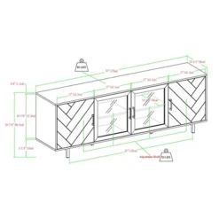 Vik Modern Boho 4 Door Herringbone TV Stand For TVs Up To 80" - Saracina Home 15 Vik Modern Boho 4 Door Herringbone TV Stand For TVs Up To 80" - Saracina Home -Furni Style Shop GUEST 52b388c7 9de8 439f b345 685161ddaa8a