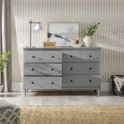 Stiva Classic Mid-Century Modern Horizontal 6 Drawer Dresser - Saracina Home 26 Stiva Classic Mid-Century Modern Horizontal 6 Drawer Dresser - Saracina Home -Furni Style Shop GUEST 53801b5f b1d4 4b04 8c85 a7971d352e4e