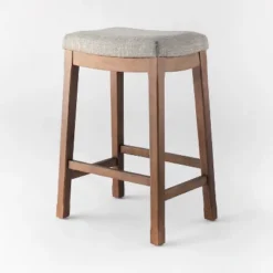 Candor Wood And Upholstered Saddle Counter Height Barstool - Threshold™ 16 Candor Wood And Upholstered Saddle Counter Height Barstool - Threshold™ -Furni Style Shop GUEST 5b16e3f6 659a 452c 94c6 c37d9de19550