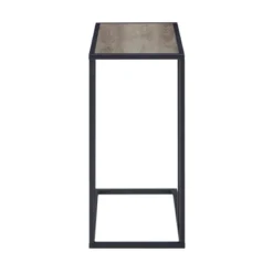 23" Modern Rectangle Two-Tone C Side Table With Metal Base - Saracina Home -Furni Style Shop GUEST 5bfa4338 4c50 438e 8f84 c70205739613
