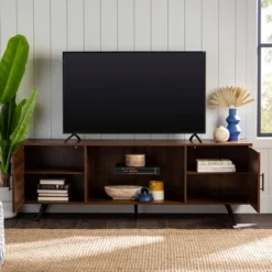 2 Door Mid-Century Modern Wood Storage TV Stand For TVs Up To 80" - Saracina Home 34 2 Door Mid-Century Modern Wood Storage TV Stand For TVs Up To 80" - Saracina Home -Furni Style Shop GUEST 5d44119d 7e55 4beb 8f77 bb1514318948
