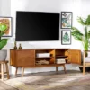 Solid Wood Mid-Century Modern TV Stand For TVs Up To 65" - Saracina Home 1 Solid Wood Mid-Century Modern TV Stand For TVs Up To 65" - Saracina Home -Furni Style Shop GUEST 5eb0615c 573f 4304 a2d2 436cc42e8064