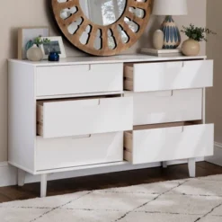 Mid-Century Modern Groove Wood 6 Drawer Dresser - Saracina Home -Furni Style Shop GUEST 5f343547 8bdb 4ab5 8100 4810a89a5608