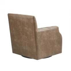 Glaser Faux Leather Swivel Chair Brown - Madison Park -Furni Style Shop GUEST 5f9bc0cf 07f0 4354 842a edce6fc8767f