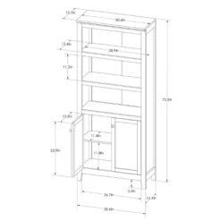 72" Carson 5 Shelf Bookcase With Doors - Threshold 14 72" Carson 5 Shelf Bookcase With Doors - Threshold -Furni Style Shop GUEST 5fdf42c1 8555 4b08 bc20 610b4dd9a0ed
