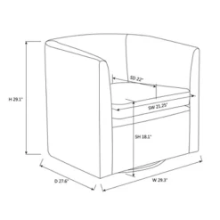 Vernon Upholstered Barrel Swivel Chair Light Brown Velvet - Threshold™ Designed With Studio McGee -Furni Style Shop GUEST 5fe00eaa 81ff 454f b46c 0da142b5764f