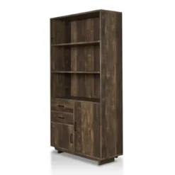69.8" Tappan Bookcase With Cabinet Reclaimed Oak - HOMES: Inside + Out -Furni Style Shop GUEST 6126529a 5085 49be aa77 9ed263a2e1ad