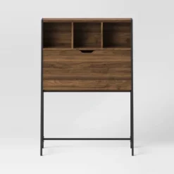 Loring Wood Secretary Desk With Hutch And Charging Station Walnut - Threshold™ -Furni Style Shop GUEST 62d4cf32 84f8 42f6 b3b4 7c1809243969