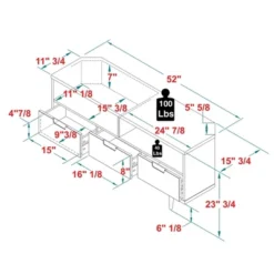 Cara Mid-Century Modern 3 Drawer Corner TV Stand For TVs Up To 58" - Saracina Home -Furni Style Shop GUEST 63003f1f 44d7 4165 9d1a 122bd84a0d5d