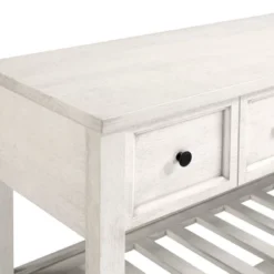 48" Farmhouse Solid Wood 2 Drawer Buffet White - Saracina Home -Furni Style Shop GUEST 66c87ba3 841e 44b3 acb1 ac03e5dec0f1