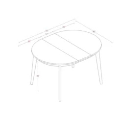Astrid Mid-Century Round Extendable Dining Table - Threshold™ 15 Astrid Mid-Century Round Extendable Dining Table - Threshold™ -Furni Style Shop GUEST 67363663 bc12 48bd adb2 c9a5c8b71510