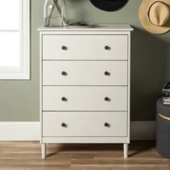 Stiva Classic Mid-Century Modern Vertical 4 Drawer Dresser - Saracina Home 15 Stiva Classic Mid-Century Modern Vertical 4 Drawer Dresser - Saracina Home -Furni Style Shop GUEST 68d4ecb8 3e27 43b1 b59e edd78e340610