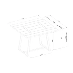 Brimfield Metal Base Extendable Dining Table Brown - Threshold™ -Furni Style Shop GUEST 6cc89fd1 cd13 4a73 b61a b2b76aaf7bc1