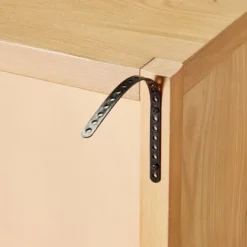 Grooved Wood With Glass 4-Door Sideboard Buffet Cabinet- Natural - Hearth & Hand™ With Magnolia -Furni Style Shop GUEST 6eb6489b 6d0f 4fa6 9362 848bab13e01b