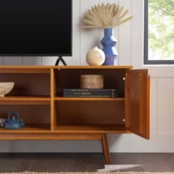 Solid Wood Mid-Century Modern TV Stand For TVs Up To 80" - Saracina Home 28 Solid Wood Mid-Century Modern TV Stand For TVs Up To 80" - Saracina Home -Furni Style Shop GUEST 718deacd a6aa 48d3 a2de dc60399694ef