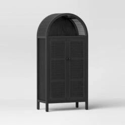 Woven Arched Wood Cabinet - Threshold™ -Furni Style Shop GUEST 71d7b8e7 0b8a 4c88 af3c ece9ad48100b