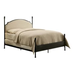 Geraldine Upholstered Headboard Poster Panel Bed Powder Coated Gun Metal - HOMES: Inside + Out -Furni Style Shop GUEST 726242f6 c0f2 4911 bbef 9e647e7667d0
