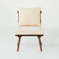 Spindle Back Accent Chair With Cushions Brown/Cream - Hearth & Hand™ With Magnolia -Furni Style Shop GUEST 73f76910 42de 4f93 b7f9 c4d237cc0893