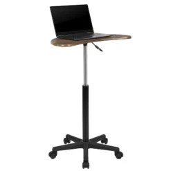 Emma And Oliver Sit To Stand Mobile Laptop Computer Desk - Portable Rolling Standing Desk -Furni Style Shop GUEST 7474c775 340e 4d7a a656 80eaa1089e44