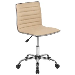 Emma And Oliver Low Back Designer Armless Ribbed Swivel Task Office Chair -Furni Style Shop GUEST 759c934d ed70 43b7 b454 ed58984d1c4a