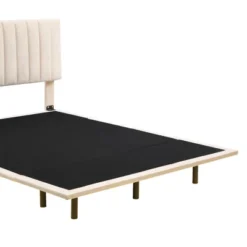 Queen Size Upholstered Floating Velvet Platform Bed With Sensor Light And Headboard-ModernLuxe -Furni Style Shop GUEST 75f18426 76a4 4916 a9fe 68af0a540d22