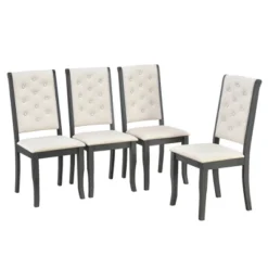 6 PCS Retro Dining Set With Unique-designed Table And Upholstered Chair-ModernLuxe -Furni Style Shop GUEST 78a4aa99 c2e8 4e31 be9f 1d3d57e22a8b