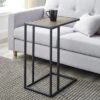 23" Modern Rectangle Two-Tone C Side Table With Metal Base - Saracina Home 1 23" Modern Rectangle Two-Tone C Side Table With Metal Base - Saracina Home -Furni Style Shop GUEST 79ed4eb6 b935 4dc1 a8a6 994aab6c93c7
