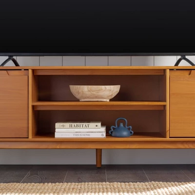 Solid Wood Mid-Century Modern TV Stand For TVs Up To 80" - Saracina Home 12 Solid Wood Mid-Century Modern TV Stand For TVs Up To 80" - Saracina Home - Image 10