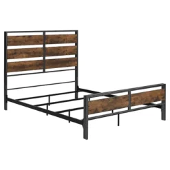 Queen Urban Chic Metal And Wood Plank Bed Brown - Saracina Home -Furni Style Shop GUEST 7b9f57df 9bbb 4437 beeb 62776027c599