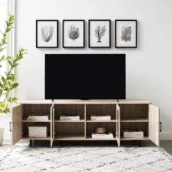 Vik Modern Boho 4 Door Herringbone TV Stand For TVs Up To 80" - Saracina Home 11 Vik Modern Boho 4 Door Herringbone TV Stand For TVs Up To 80" - Saracina Home -Furni Style Shop GUEST 7bd2e959 fa62 4b0c 8b39 52a23a92c73b