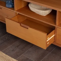 Cara 3 Drawer Mid-Century Modern 3 Drawer TV Stand For TVs Up To 80" - Saracina Home -Furni Style Shop GUEST 8201f05f 5099 4fe4 a629 d34231b717fb