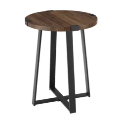 Wrightson Urban Industrial Faux Wrap Leg Round Side Table - Saracina Home -Furni Style Shop GUEST 85175990 d6ce 4a98 b921 b0ae1f64a193