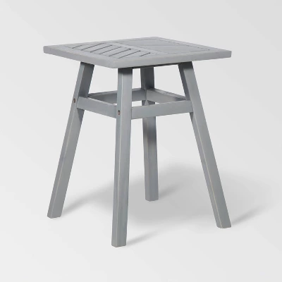 Slatted Chevron Acacia Wood Patio Side Table - Saracina Home 7 Slatted Chevron Acacia Wood Patio Side Table - Saracina Home - Image 6