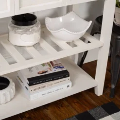 48" Farmhouse Solid Wood 2 Drawer Buffet White - Saracina Home -Furni Style Shop GUEST 8c4baee3 ef46 4d60 ac05 142675e3d3e9