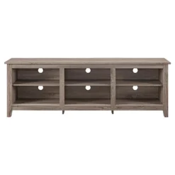 Transitional 6 Cubby Wood Open Storage Wood TV Stand For TVs Up To 80"- Saracina Home -Furni Style Shop GUEST 8dce3bb7 2788 4970 a5b6 b99a90dd62ca
