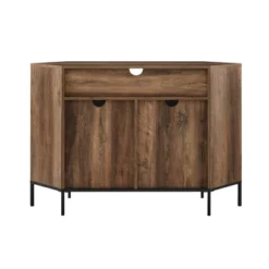 Atticus Modern Farmhouse 2 Door Corner TV Stand For TVs Up To 55" Rustic Oak - Saracina Home -Furni Style Shop GUEST 900f6adf 45c0 46b7 af93 6ba1b19d3f99