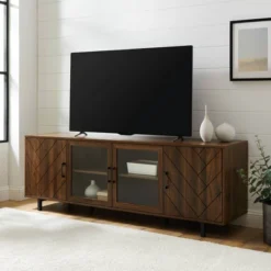 Vik Modern Boho 4 Door Herringbone TV Stand For TVs Up To 80" - Saracina Home 17 Vik Modern Boho 4 Door Herringbone TV Stand For TVs Up To 80" - Saracina Home -Furni Style Shop GUEST 9063eb92 b49a 4de7 8042 61e07cd7b281