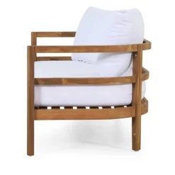 2pc Ellendale Outdoor Acacia Wood Loveseat & Coffee Table Teak/White - Christopher Knight Home -Furni Style Shop GUEST 90fab791 eb91 4f7c 96f5 062b1068f389