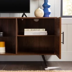 2 Door Mid-Century Modern Wood Storage TV Stand For TVs Up To 80" - Saracina Home 30 2 Door Mid-Century Modern Wood Storage TV Stand For TVs Up To 80" - Saracina Home -Furni Style Shop GUEST 910fe446 d949 4eab 8f55 84b563e374b2