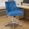 Tangkula Velvet Desk Chair Upholstered 360°Swivel Height Adjustable Rolling Office Chair For Office Bedroom Living Room -Furni Style Shop GUEST 93047096 0265 4841 9fc5 306c7c136579