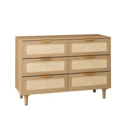 43.31" 6-Drawer Rattan Dresser For Living Room And Bedroom - ModernLuxe -Furni Style Shop GUEST 938af7fc 3b13 4c05 8770 7e2c44b32b1c