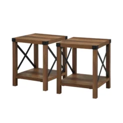 Set Of 2 Sophie Rustic Farmhouse X Frame Side Tables - Saracina Home -Furni Style Shop GUEST 94f15c68 b382 4925 90f4 ac7532c4c41e