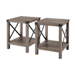 Set Of 2 Sophie Rustic Farmhouse X Frame Side Tables - Saracina Home -Furni Style Shop GUEST 960bef5e 3c5c 4d02 b13f f506cb00d421
