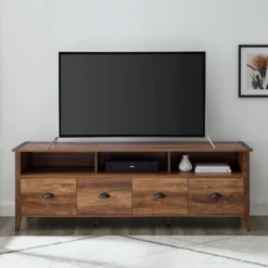 4 Drawer Farmhouse TV Stand For TVs Up To 80" - Saracina Home -Furni Style Shop GUEST 96a5e6bf bea8 466a b714 93192818c2e9