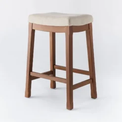 Candor Wood And Upholstered Saddle Counter Height Barstool - Threshold™ 17 Candor Wood And Upholstered Saddle Counter Height Barstool - Threshold™ -Furni Style Shop GUEST 9752c844 5eab 4428 9bc4 84b07e39c310