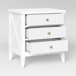 Wrentham Beadboard Farmhouse 3 Drawer Nightstand White - Threshold™ -Furni Style Shop GUEST 9ed7fc48 a90d 4ecd 8fe5 c020545e0a69