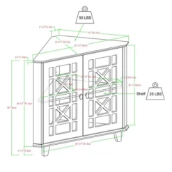 2 Door Corner Accent Cabinet With Fretwork Doors - Saracina Home 22 2 Door Corner Accent Cabinet With Fretwork Doors - Saracina Home -Furni Style Shop GUEST a18e1f43 b6f9 4000 b005 ef27a6115445
