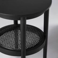 Wood & Cane Round Accent Side Table - Hearth & Hand™ With Magnolia -Furni Style Shop GUEST a287ad8b 1eca 4b89 bea4 098554898f62